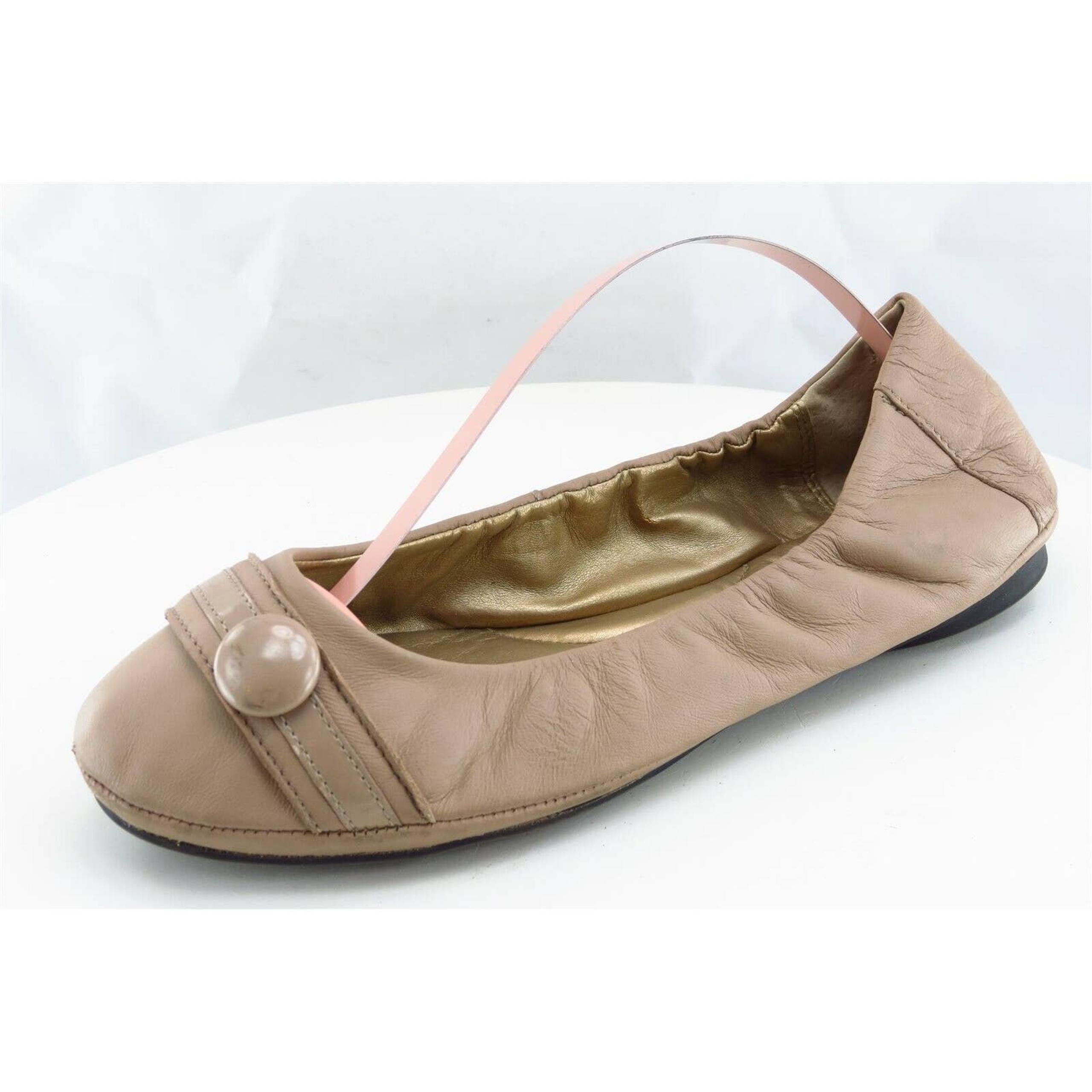 Me Too Women Sz 7 M Beige Ballet Leather Shoes Anchor