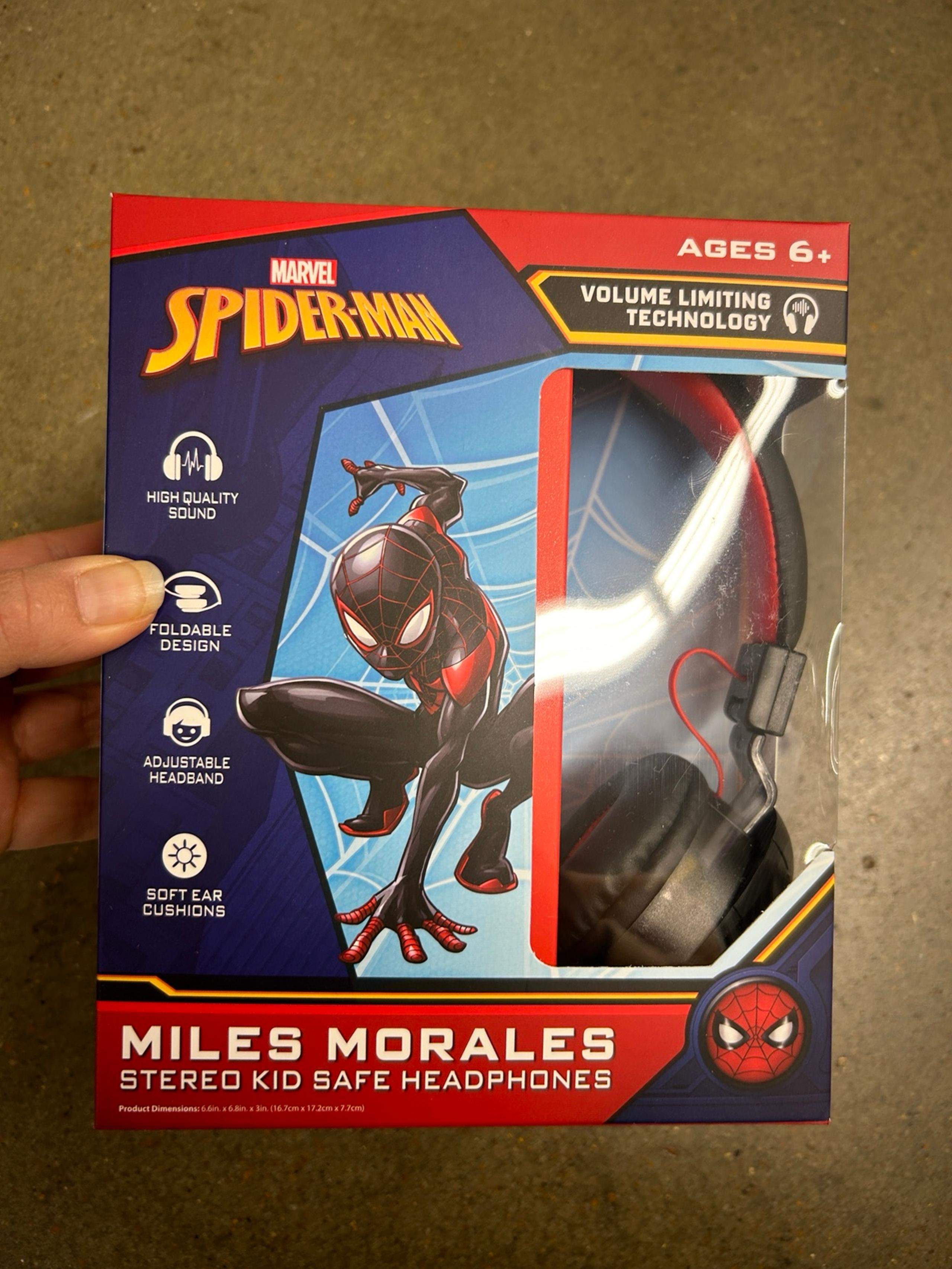 NWT Marvel miles morales stereo kids safe headphones