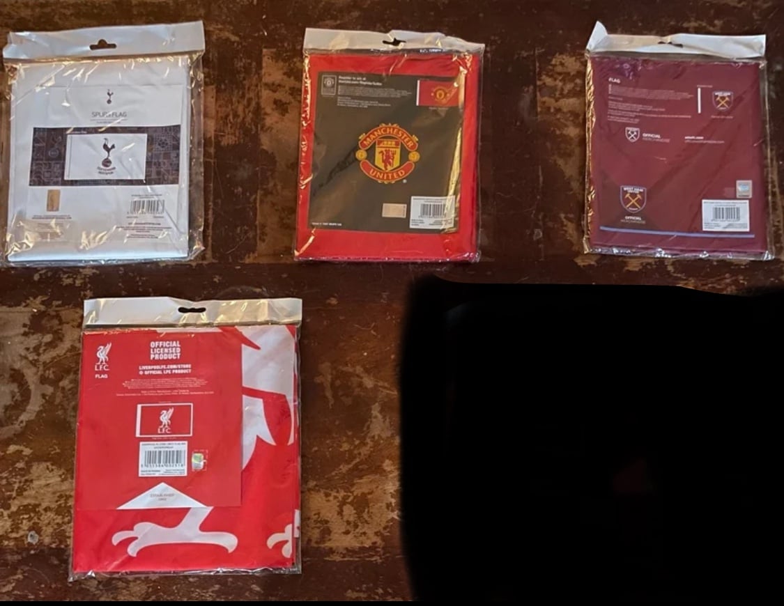 Premier Leauge Flags | Liverpool, Manchester United, Tottenham, WestHam