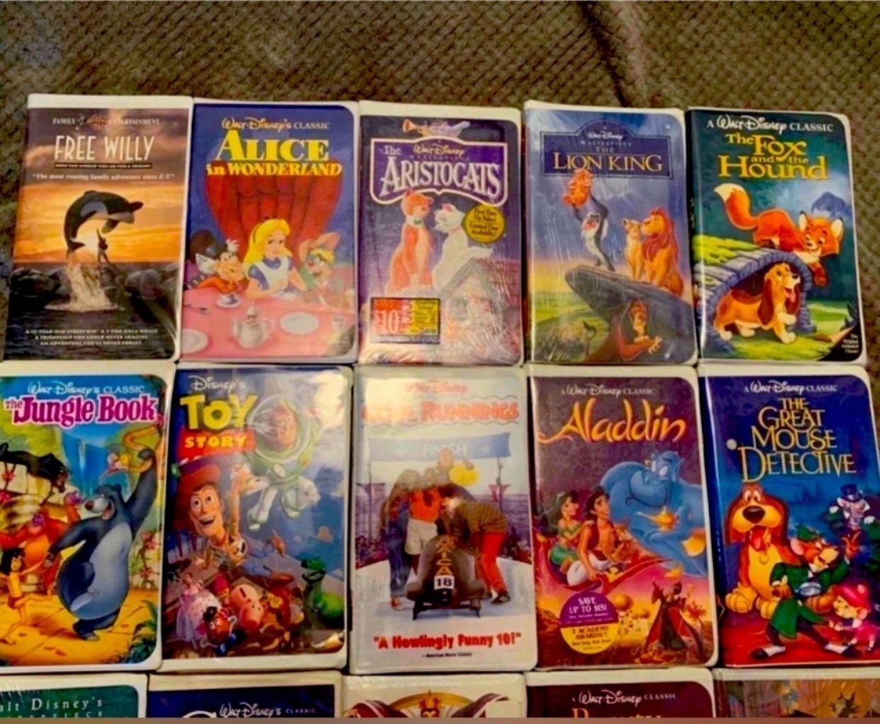 Bundle of 15 DISNEY movies. All in great shape. Few viewed some new.