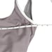 Lainsnow women’s size medium dove gray Ocean Isle One Piece ribbed swimsuit
