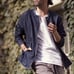 CAMBIO Cambio Cut Denim Zip Outer Indigo Blue L