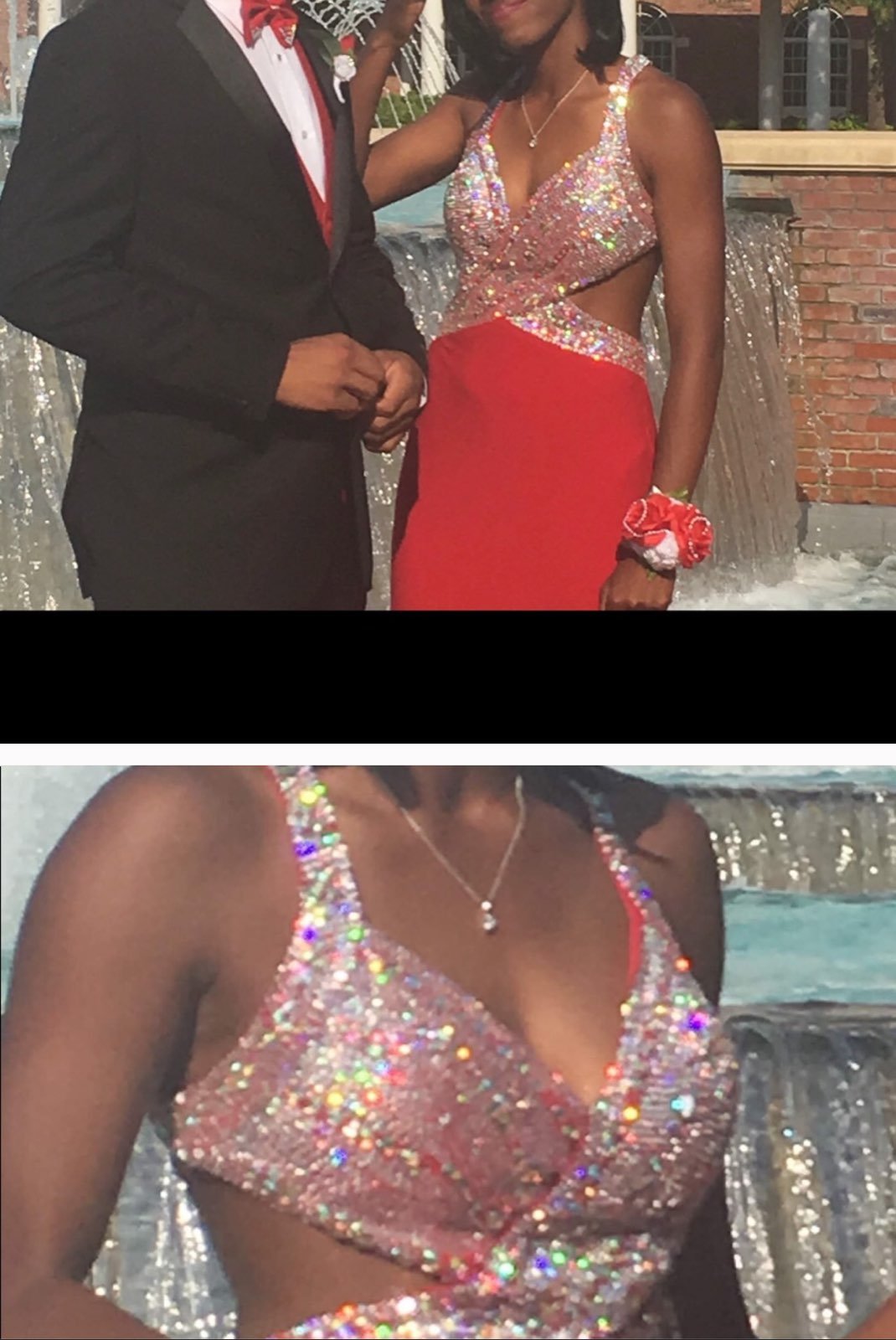 Red prom dress size 6