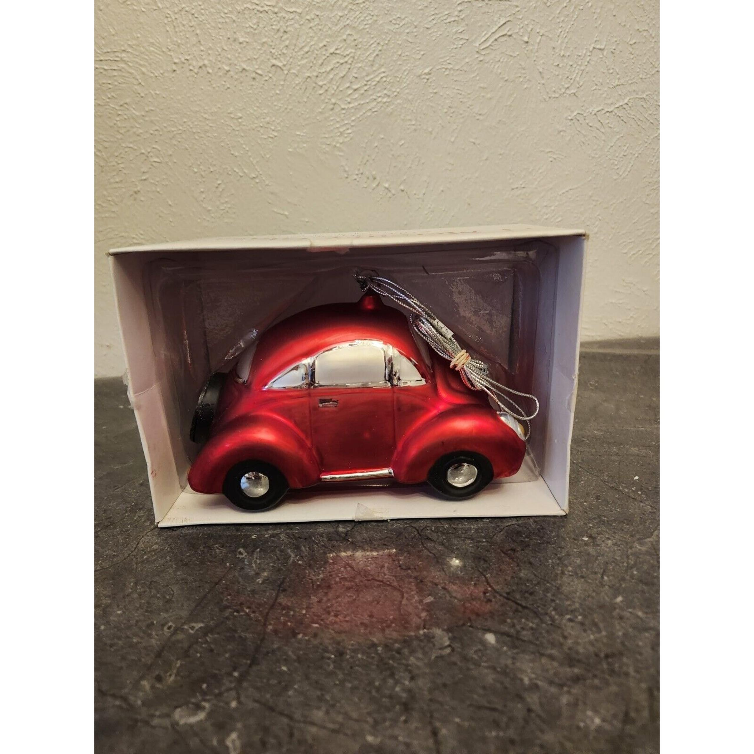 Department 56 Mercury Glass Volkswagon Red Auto Christmas Ornament Holiday Decor