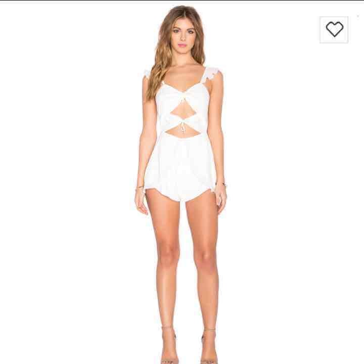 NBD MISBEHAVIN White cut out romper