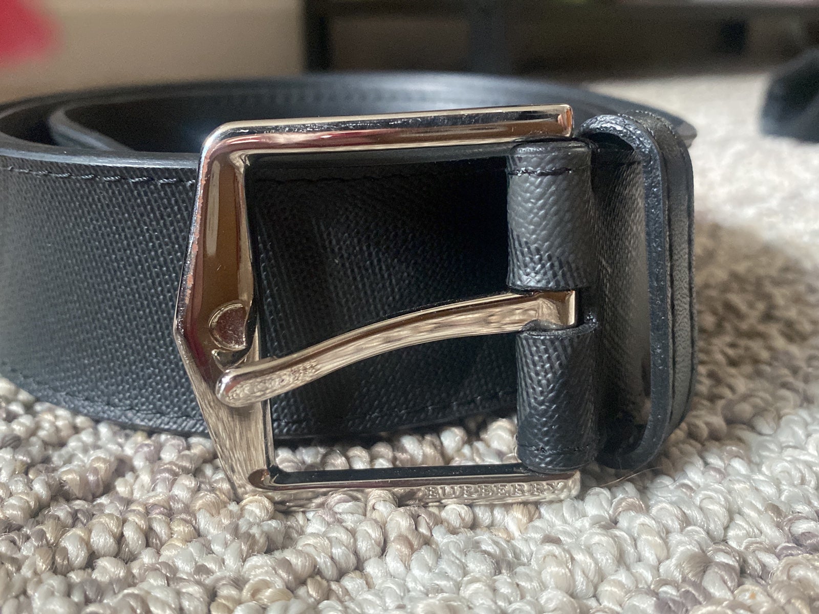 Burberry leather belts for men