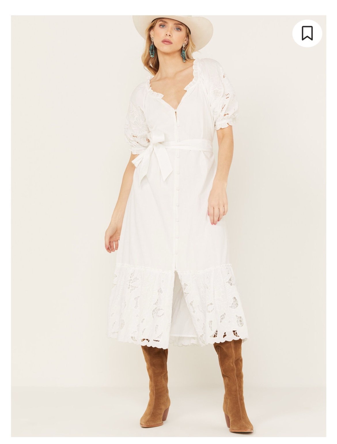 Cleobella Marin Midi dress white large