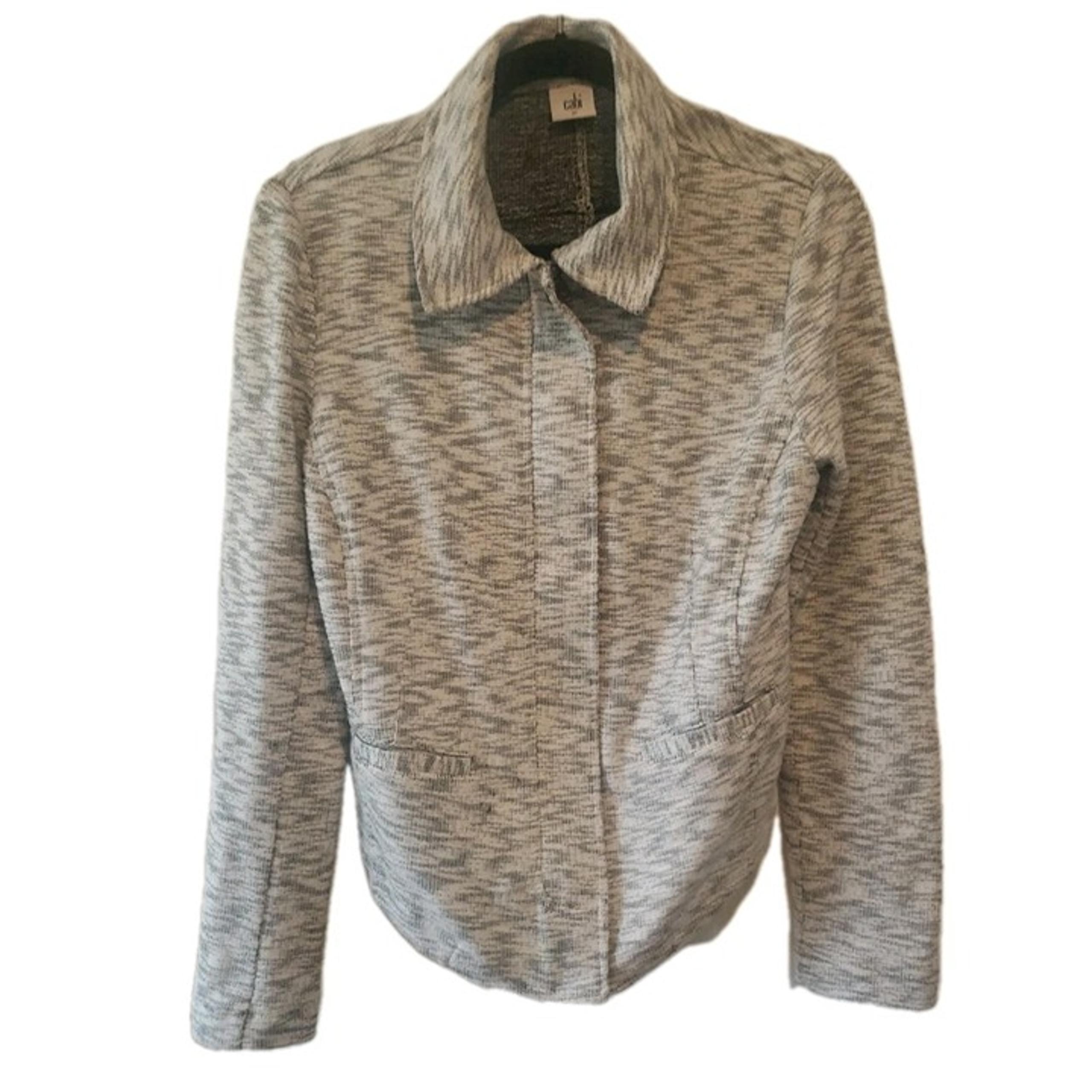 Cabi Jacket Womens Full Zip Gray Stretch Sz M Moto