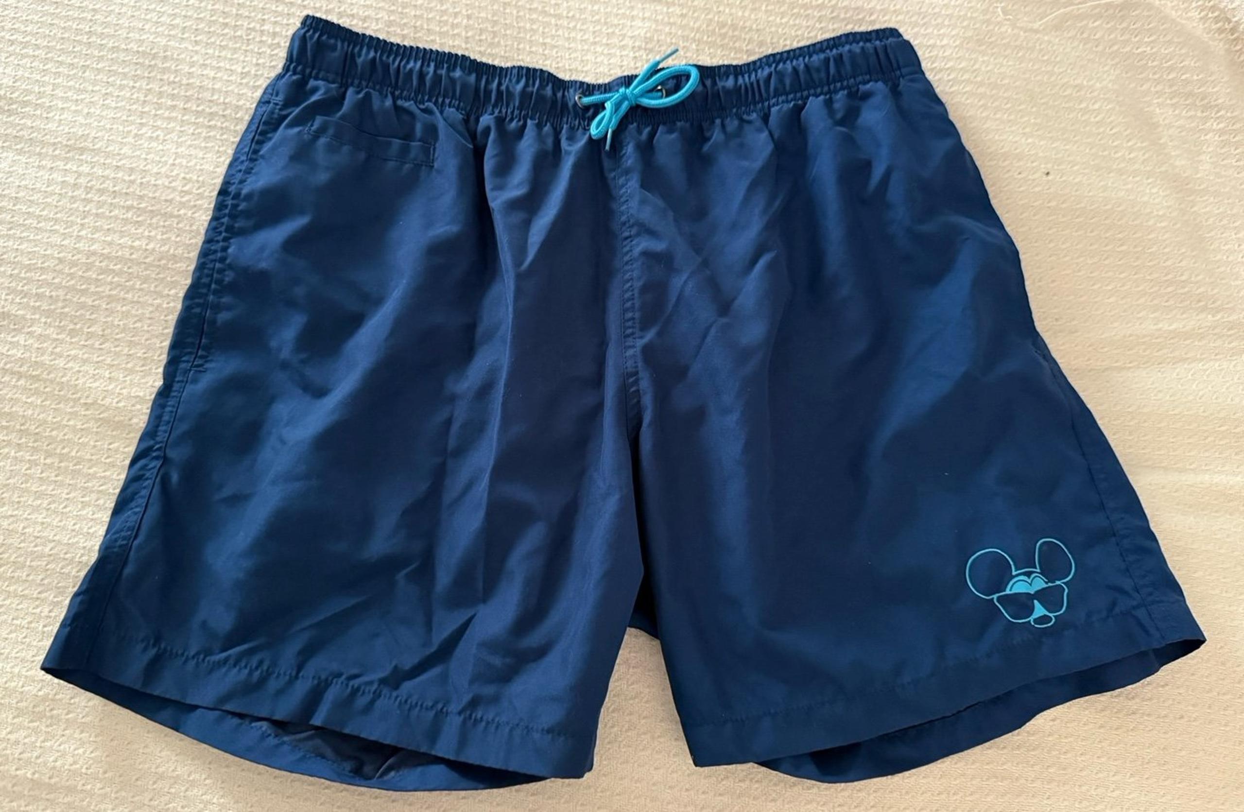 Boys XL Disney Parks Blue Mickey Mouse vented Swim Shorts drawstring waist