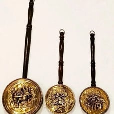 vintage brass wall art