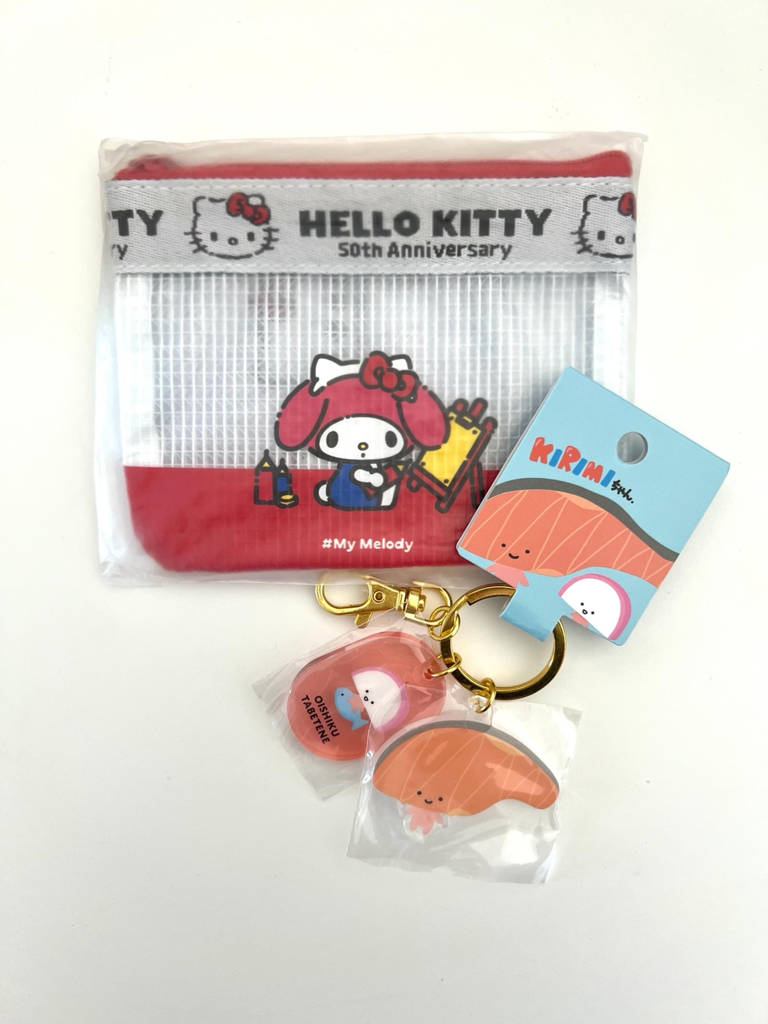 My Melody Pouch and Kirimi Keychain - Sanrio
