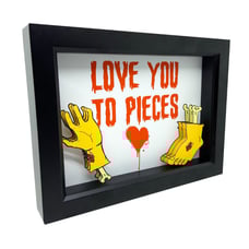 Love You To Pieces Horror Sign 3D Art