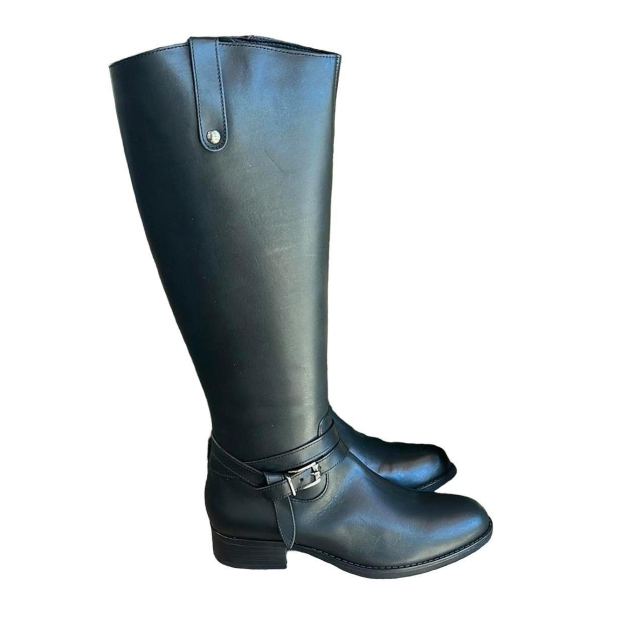 NIB Chelsea & Violet black Gabby genuine leather riding boots size 9