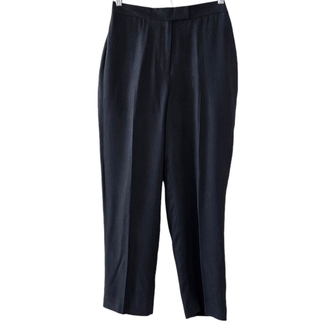 Lauren Ralph Lauren 100% silk Womens Black Tapered Slacks Pants NWT