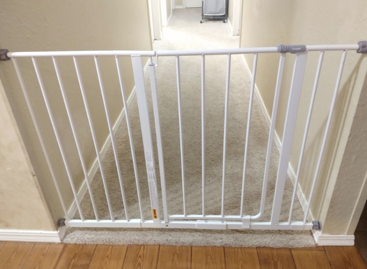 Easy Open 47-Inch Super Wide Walk Thru Baby Gate, Bonus Kit, 4 &12\