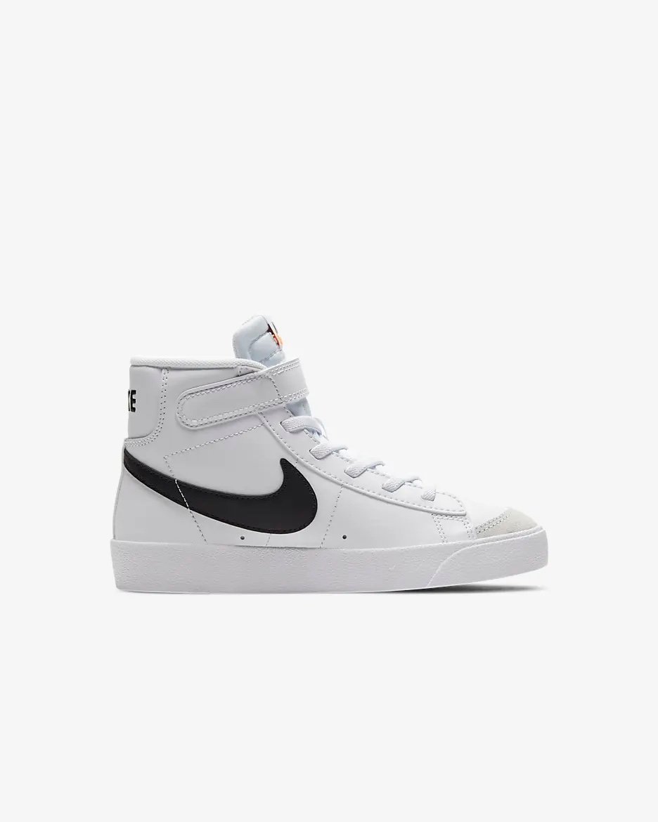 Brand New Nike Blazer Mid '77 Preschool/Little Kids' Shoes “White/Black”(PS 12c)