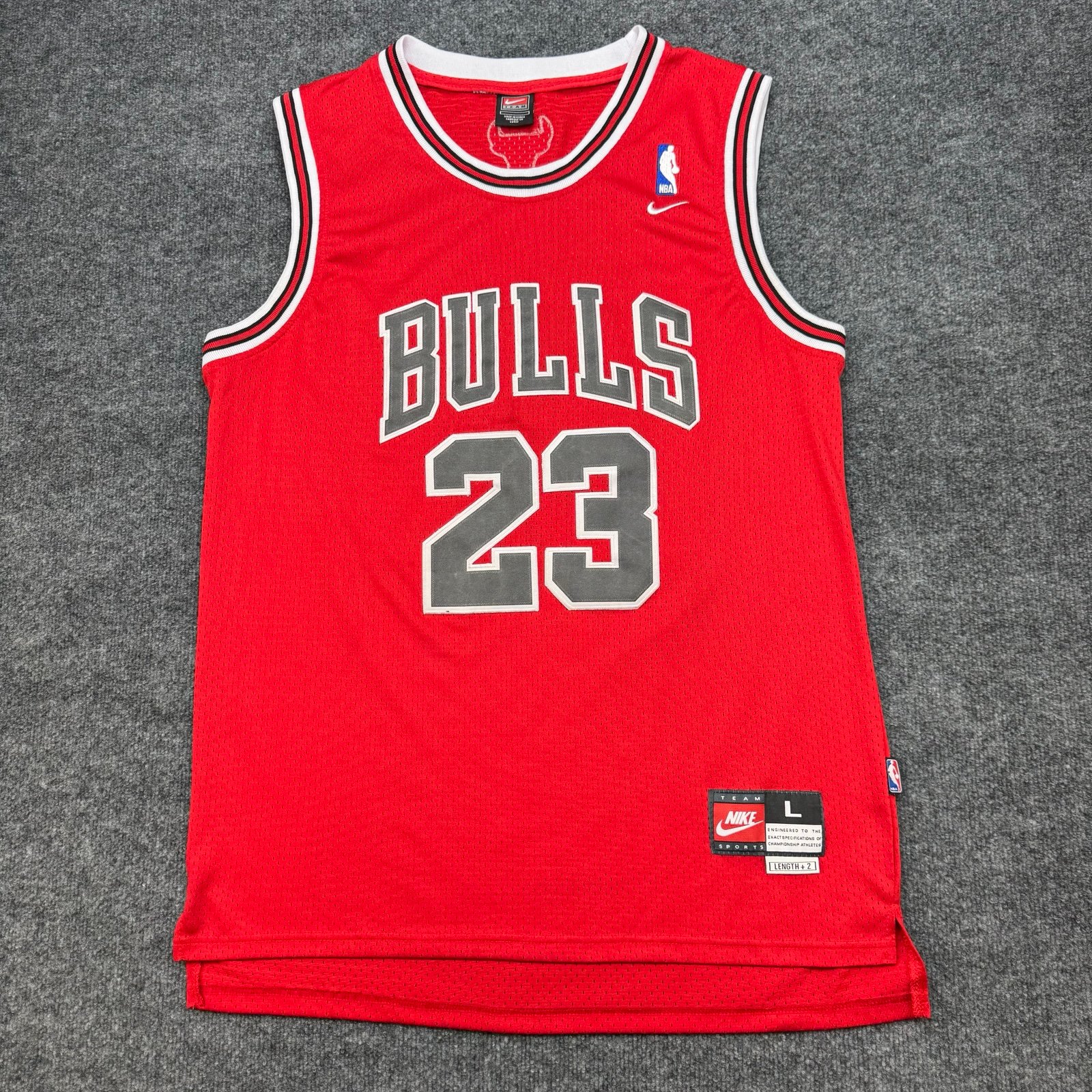 Michael Jordan Chicago Bulls Nike Jersey #23 Red Men’s Size Large Length #2
