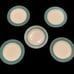 Vintage USA, Pyrex milk, glass, turquoise blue plates