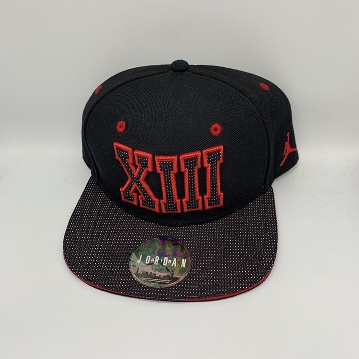 Air Jordan 13 XIII Bred Jumpman Hat Snapback Cap