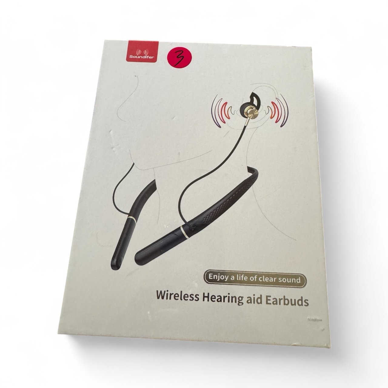 SoundAlfer TC1600-15Y Wireless Hearing Aid Earbuds Bluetooth Neckband 40H