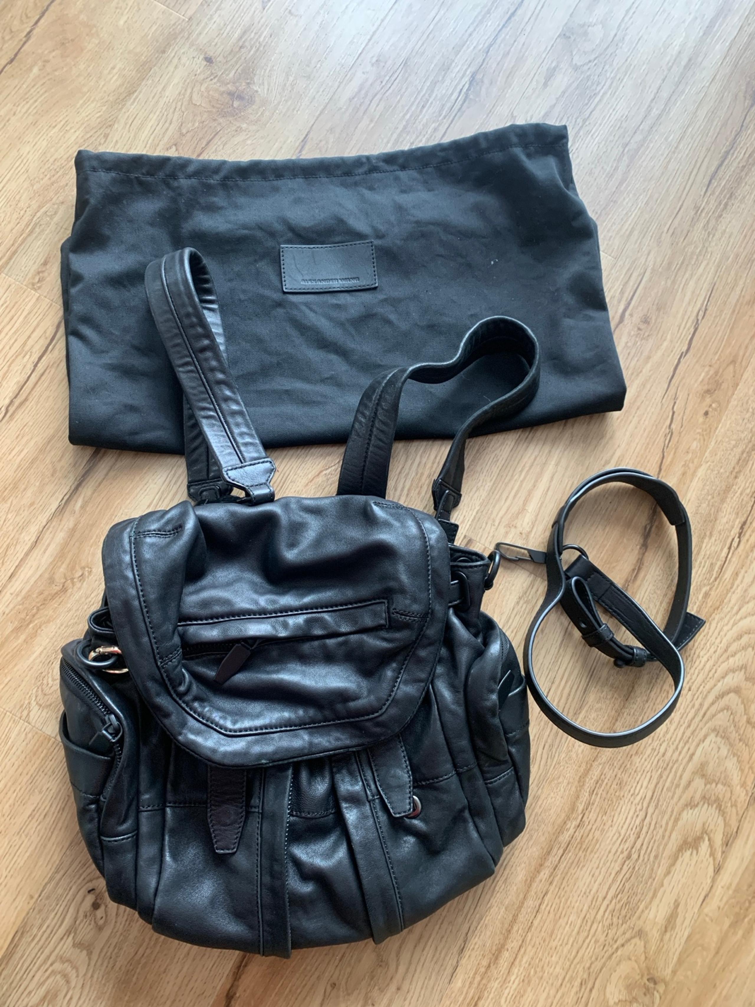 Alexander  Wang Lambskin Mini Marti Backpack Washed Black Rhodium Hardware