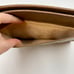 Gucci GG Vintage Zipper Clutch Brown Web Bag Logo Monogram Pouch Cosmetic