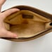 Gucci GG Vintage Zipper Clutch Brown Web Bag Logo Monogram Pouch Cosmetic