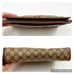Gucci GG Vintage Zipper Clutch Brown Web Bag Logo Monogram Pouch Cosmetic