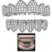 White gold diamond teeth
