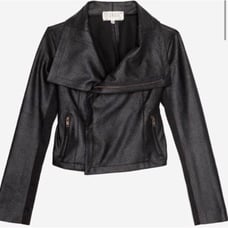 Intermix Vegan Leather Moto Jacket - SMALL