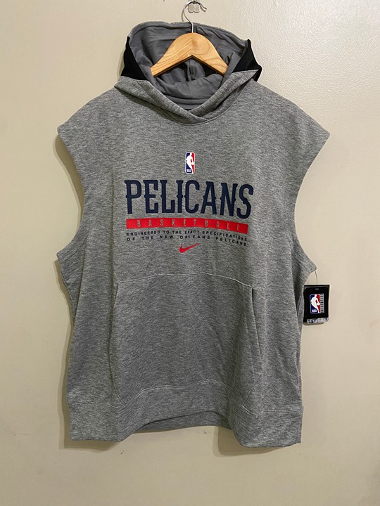 Nike NBA New Orleans Pelicans Team Issue On-Court Sleeveless Hoodie Men XL-T NEW