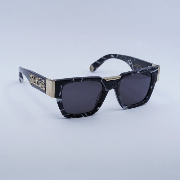 New Philipp Plein SPP095M 0Z21 Sunglasses - Black Frame, Grey Lenses