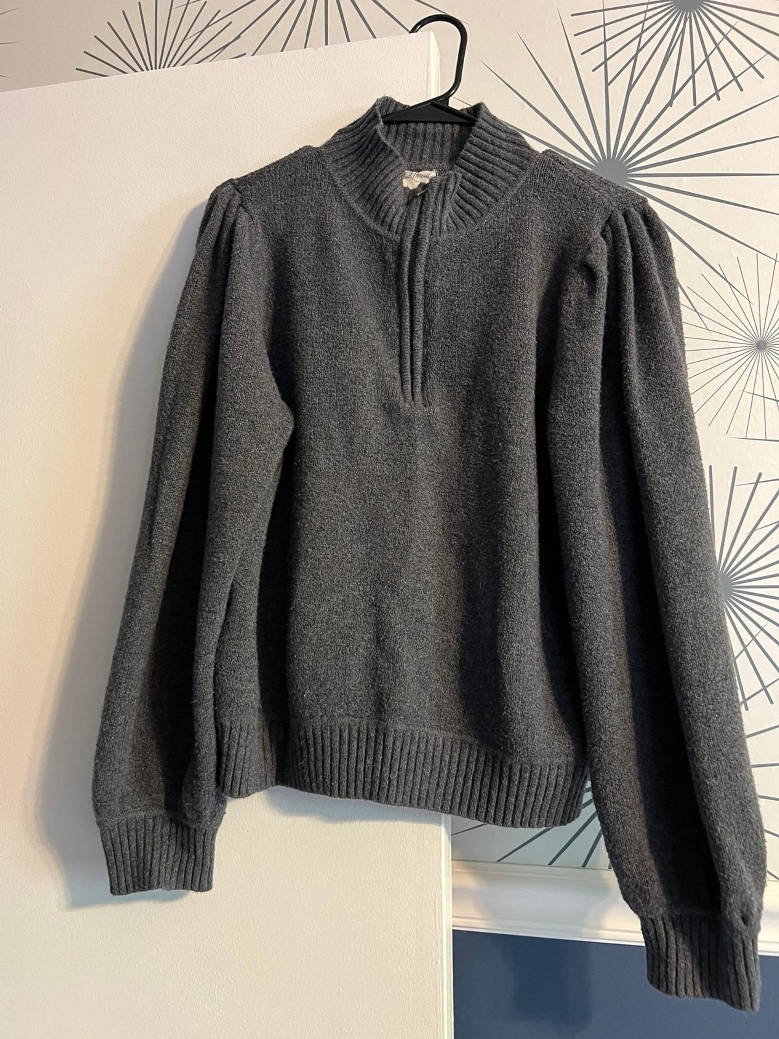 Women's Size M Quarter Zip Mock Turtleneck Sweater - Universal Thread Charcoal