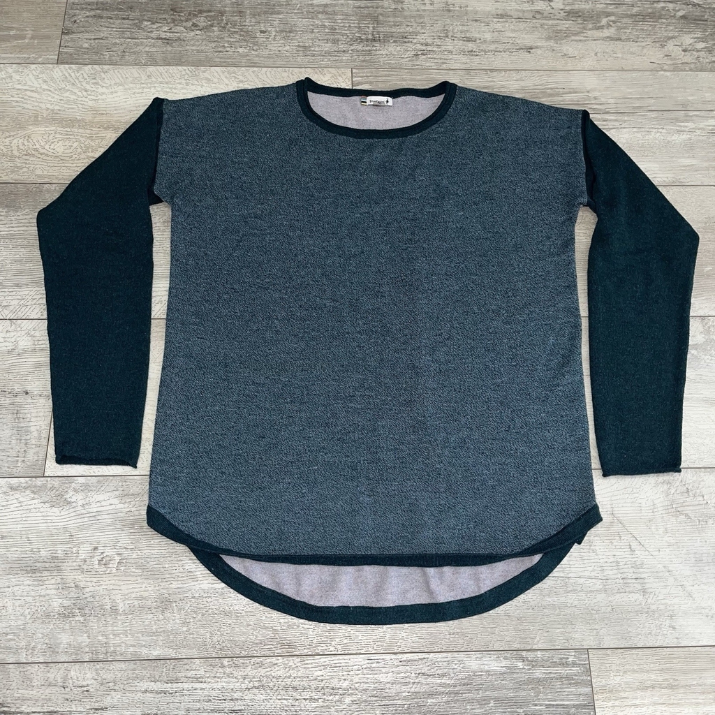 Smartwool Shadow Pine Color Block Wool Blend Sweater Women's MEDIUM Pullover