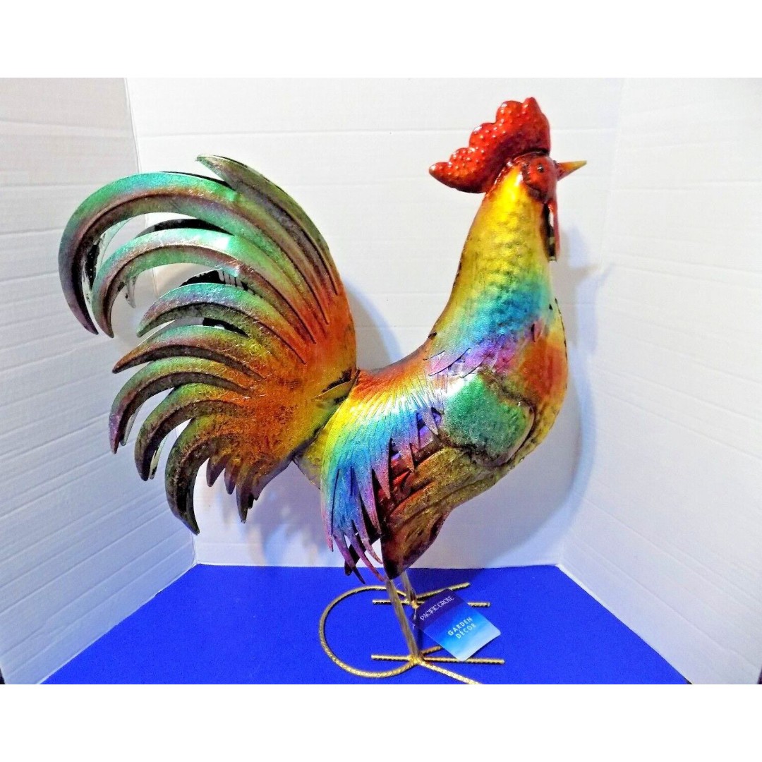 New Large Royal Rooster Chicken Figurine Sculpture Country Rustic Farm House