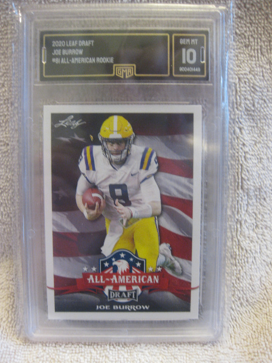 Joe Burrow #61 2020 Leaf Draft All-American RC LSU Bengals  Rookie GMA 10 Mint