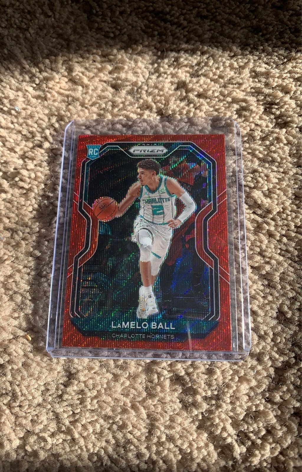 2020-21 Panini Prizm Ruby Wave Prizm LaMelo Ball ROOKIE Charlotte Hornets!!!!
