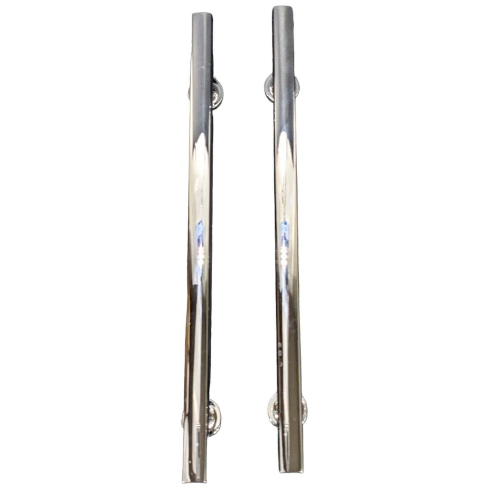 2 7 3/4 inch Chrome Cabinet Pulls Omnia 9010/153.26 US26 On Center 6 hole Length