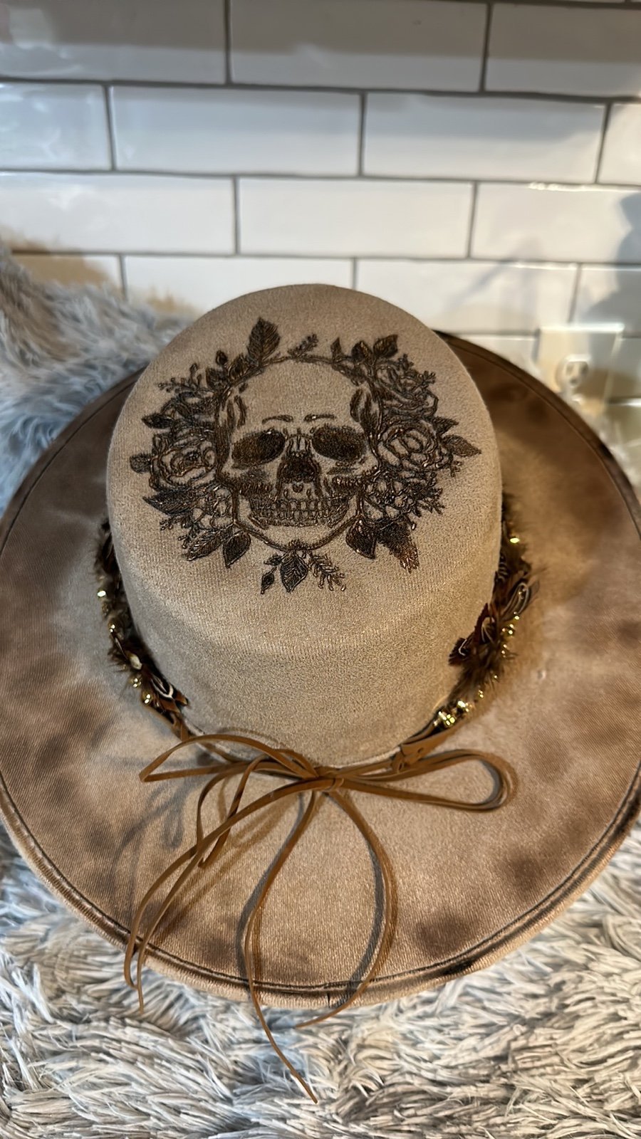 Custom burned hat
