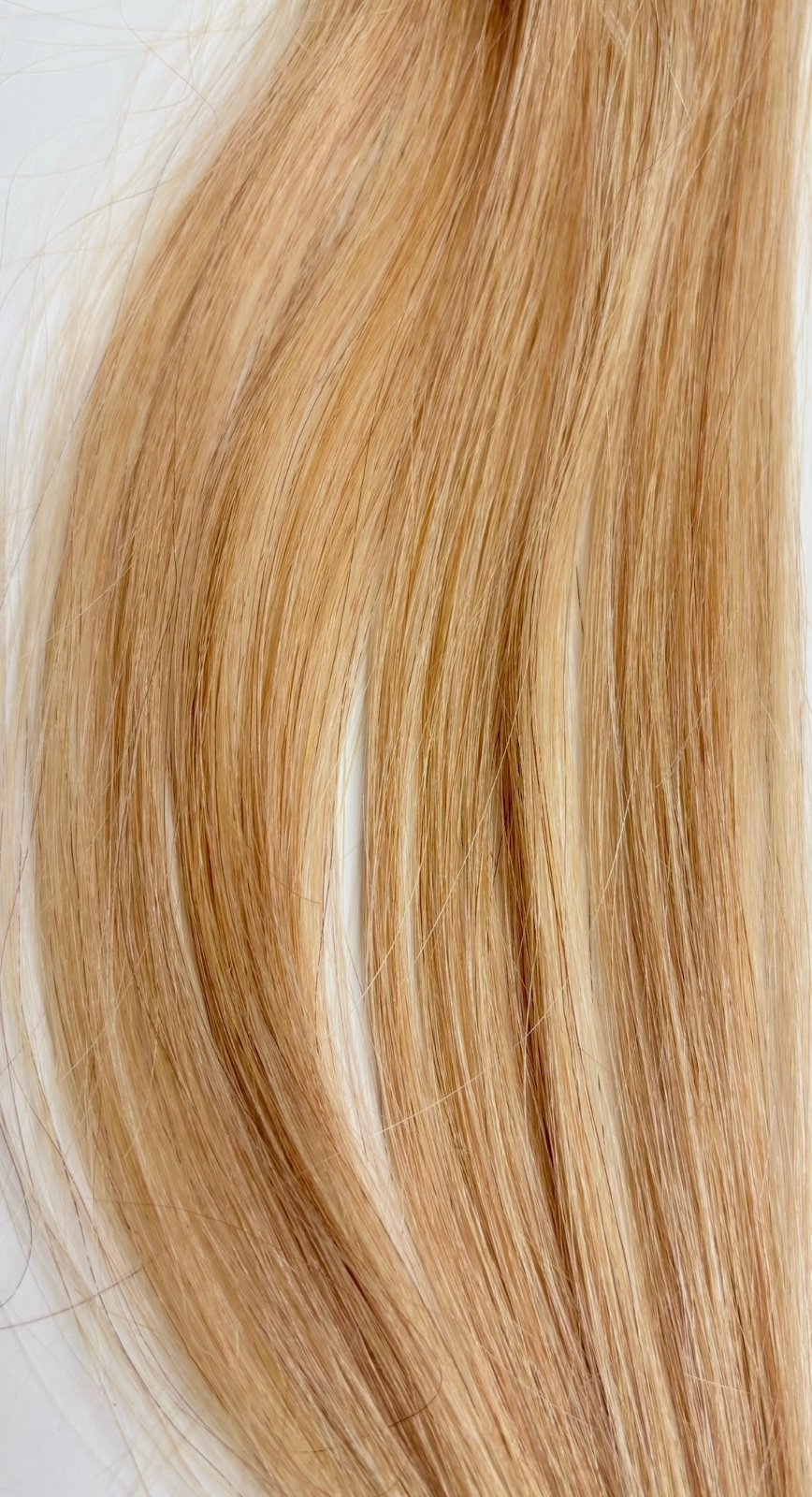Golden Blonde human hair invisible extensions New