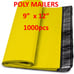 1000pcs 9 x 12 Yellow Poly Mailers Packaging Shipping Bag Mailing Envelopes