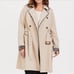 Torrid Outlander Double Breasted Tartan Plaid Trimmed Khaki Trench Coat 2X 18 20
