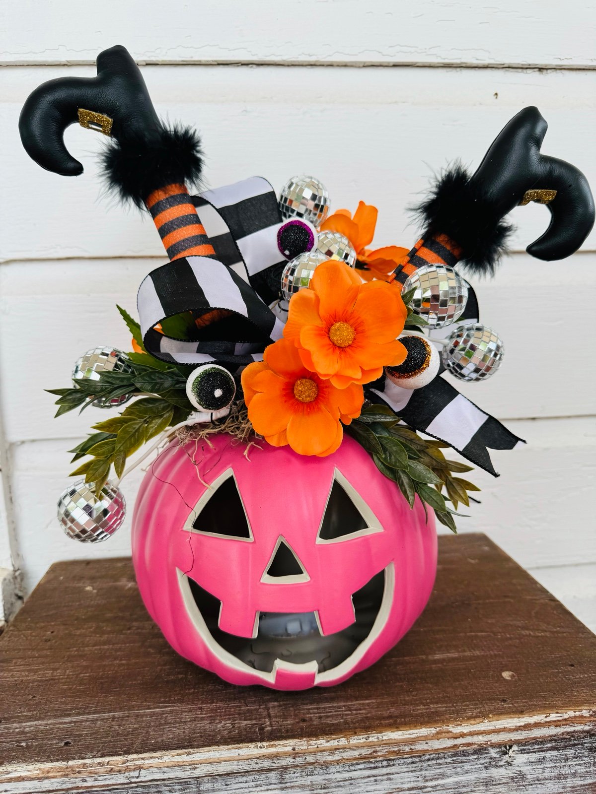 Pink Pumpkin Arrangement