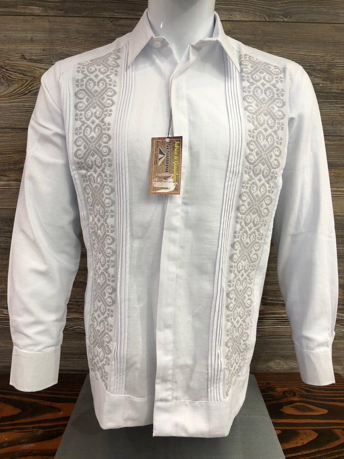 Mexican Guayabera Wedding Dress Shirt Long Sleeve
