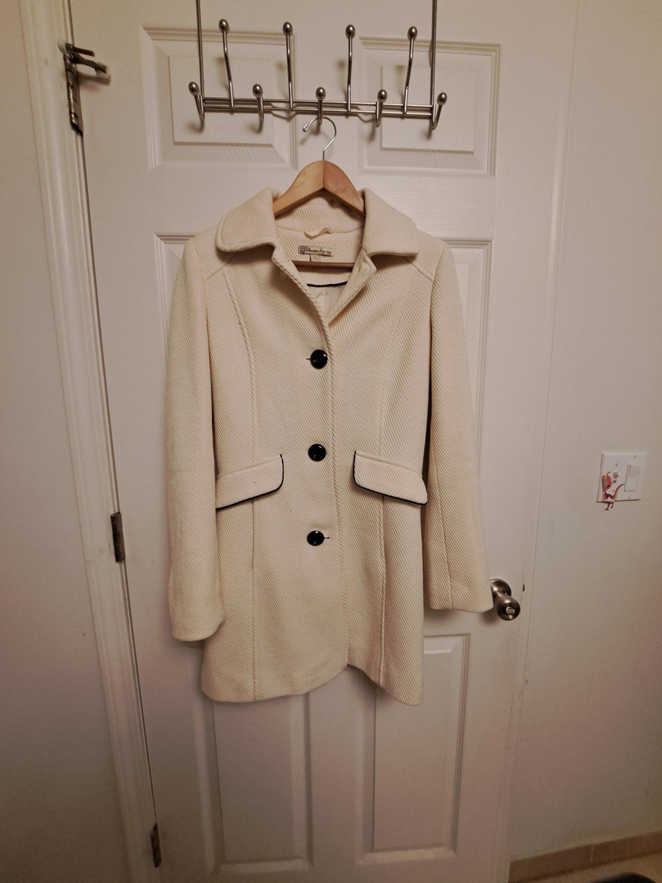 Womens cream peacoat