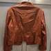 Talbots 100% leather brown fitted jacket sz 14