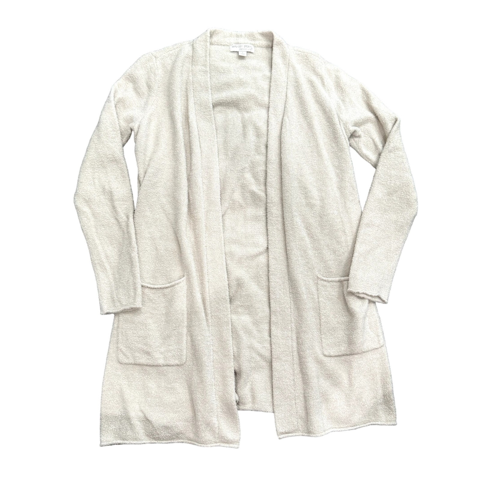 Barefoot Dreams CozyChic Lite Long Cardigan in Bisque, Size S