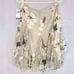 New LAUREN RALPH LAUREN Womens (12) Cream & Black Chiffon Ruffle Midi Skirt 185