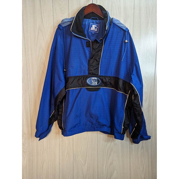 Vtg 90s University Kentucky Wildcats Pullover Starter UK Windbreaker Jacket XL