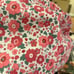 Shower Cap Vintage Cosmetic Company bright pink and coral flowers. One size